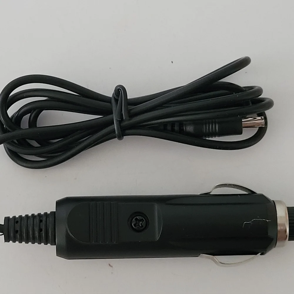 New (2mm) 12V DC Car Charger Power Suppy 3 FT Black Cable Cord Plug. This car ch